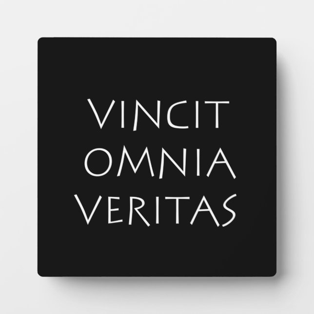 Vincit omnia veritas plaque (Front)