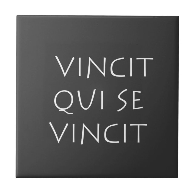 Vincit qui se vincit ceramic tile (Front)