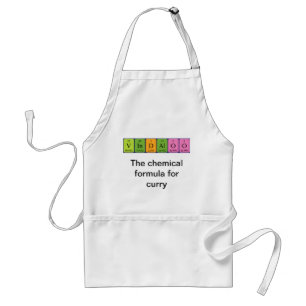 Vindaloo periodic table word apron