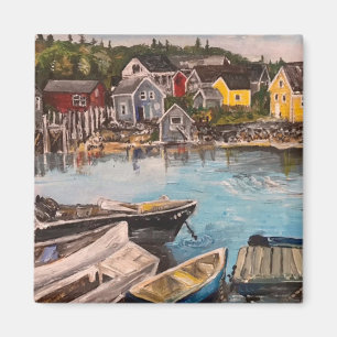 Vindelhaven Island, Maine painting  Magnet