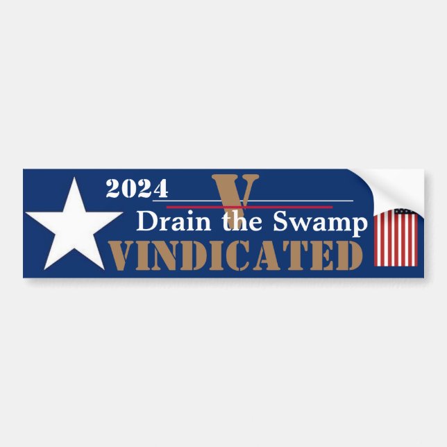 Vindicated Bumper Sticker (Front)