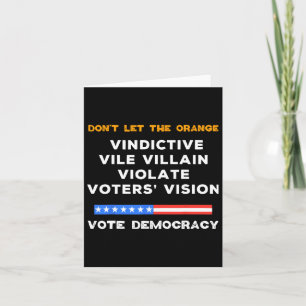 Vindictive Vile Villain Violate Vote Vision Kamala Card