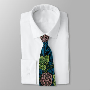 VINE AND GRAPES PATTERN TIE