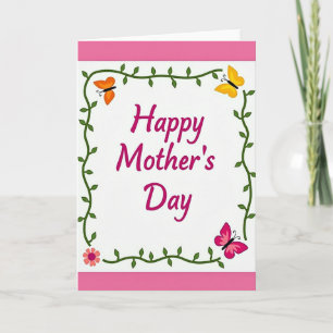 Vine Border Mothers Day Card