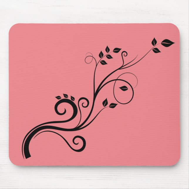 vine-branch-leaves-nature-trim mouse pad (Front)