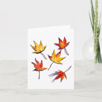Vine Leaf Maples Leaves Card