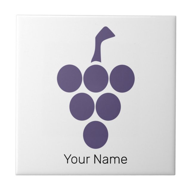 Vine Or  Wine For Grape And Grapevine Sommelier Ceramic Tile (Front)