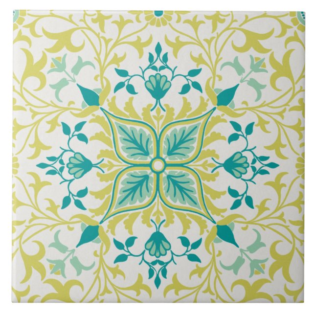 Vine Pattern (by William Morris) Ceramic Tile (Front)