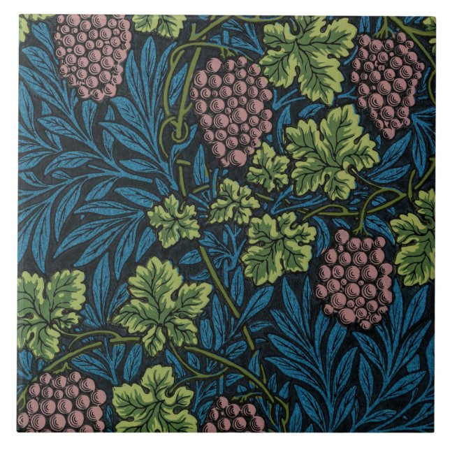 Vine Pattern, William Morris Ceramic Tile (Front)