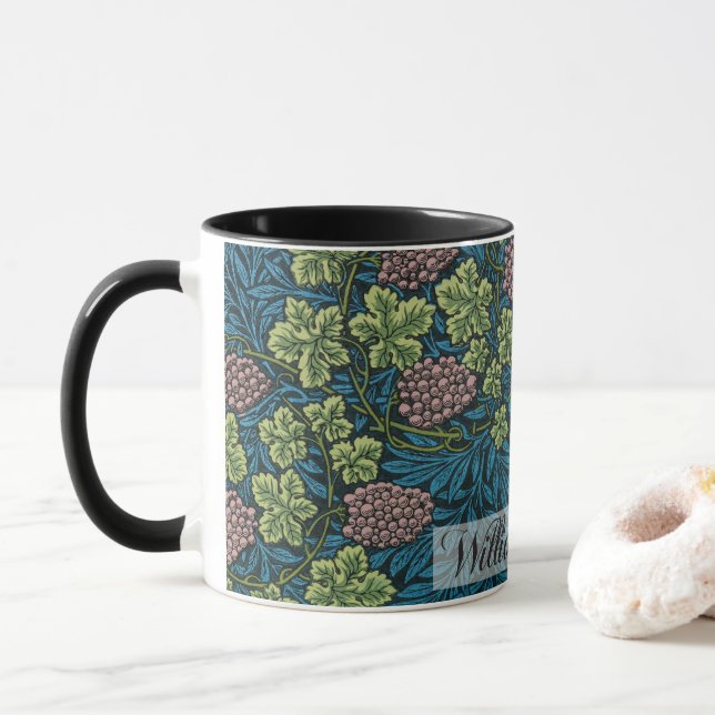 Vine Pattern - William Morris Mug (With Donut)