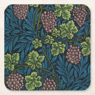 Vine Pattern, William Morris Square Paper Coaster