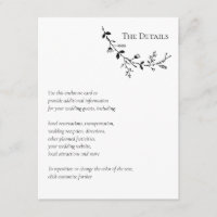 Vine Scroll Wedding Website, RSVP, the Details
