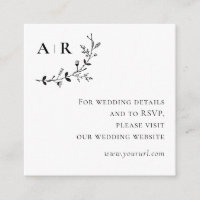 Vine Scroll Wedding Website, RSVP, the Details