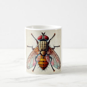 Vinegar fly Drosophila 120924IREF249 - Watercolor Coffee Mug