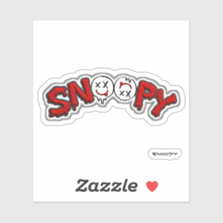 Vinel SnOOpY Moto sticker White B