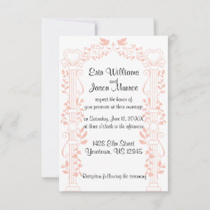 Vines and Columns Wedding Invitation