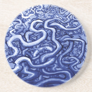 Vines Blue Coaster