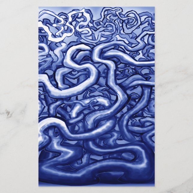 Vines Blue Stationery (Front)