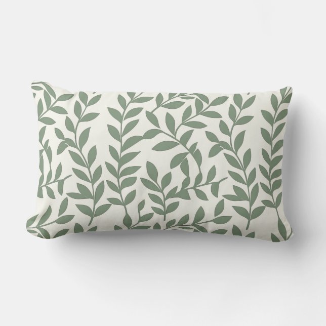 Vines Cotton Throw Pillow (Front)