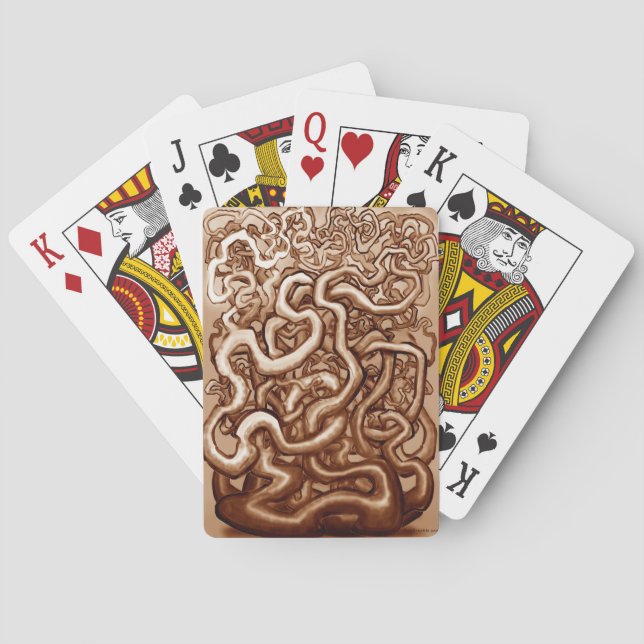 Vines of Brown Playing Cards (Back)