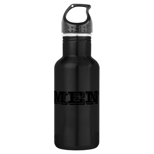 Vineta font Men Name Text Colour Black Water Bottl 532 Ml Water Bottle (Front)