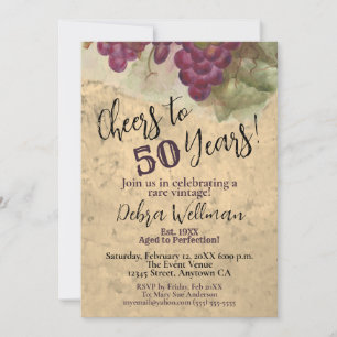 Vineyard 60th Birthday Cheers to 60 Years Invitation