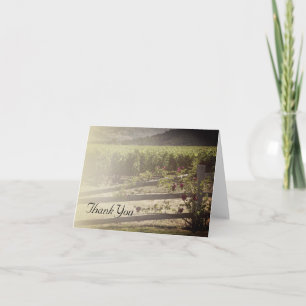 Vineyard and Rose Fence Thank You Card