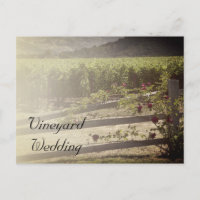 Vineyard and Rose Fence Wedding Save the Date
