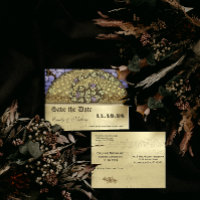 Vineyard Art Nouveau Peacock Birds Save the Date