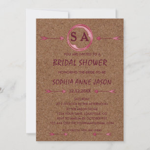 Vineyard Cork Stains Red Wine BRIDAL SHOWER Invitation