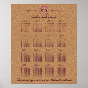 Vineyard Cork Stains Red Wine Seating Chart
