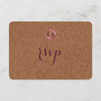 Vineyard Cork Stains Red Wine Wedding RSVP