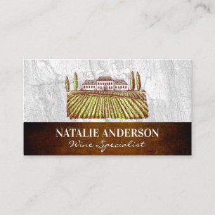 Vineyard Estate Rock Slate and Texture Business Card