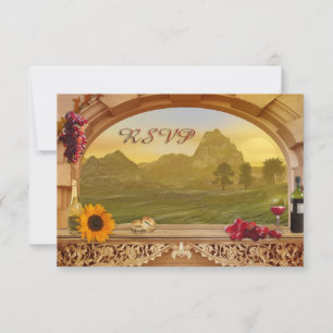 Vineyard Fall Wedding RSVP Invitation