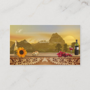 Vineyard Fall Wedding Seating Table Place Cards