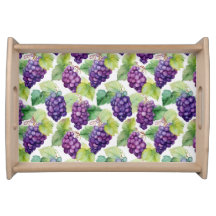 Vineyard Harvest Grapes – Watercolor Purple Grapes