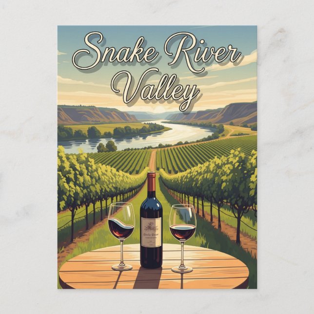 Vineyard in Idaho Snake River Valley Postcard (Front)