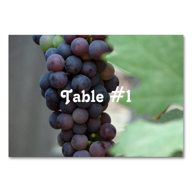Vineyard in Italy Table Number (Front)