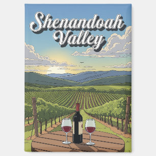 Vineyard in Virginia Shenandoah Valley Postcard Magnet