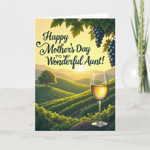 Vineyard Mothers Day Aunt Card