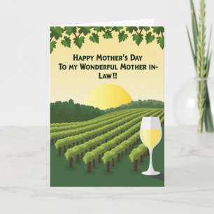 Vineyard Mothers Day Message Card