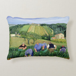 Vineyard Olives and Sunflowers Decorative Cushion