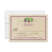 Vineyard RSVP Card (Parchment Design)