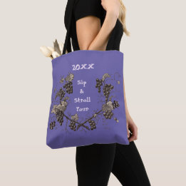 Vineyard Sip & Stroll Tour Keepsake Grape Vine Tote Bag
