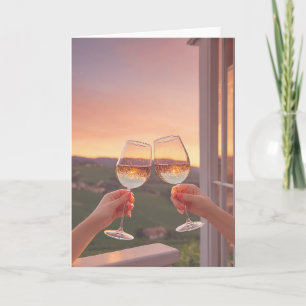 Vineyard Sunset Toast Card
