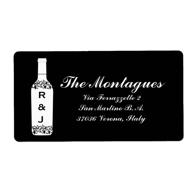 Vineyard Wedding Address Labels (Front)