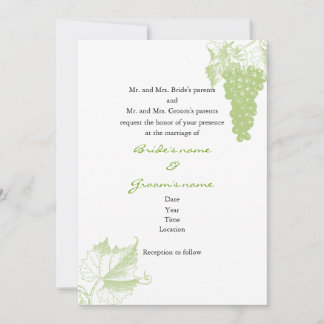 Vineyard Wedding Invitation