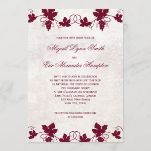 Vineyard Wedding Invitations
