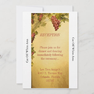 Vineyard Wedding Reception Card