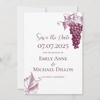 Vineyard Wedding Save the Date Invitation
